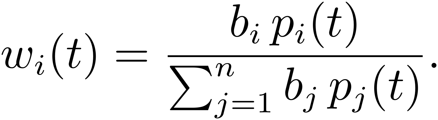 Constituent weight equals its balance times its price divided by the total value of all constituents